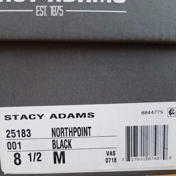 Stacy Adams Mens Loafers Shoes 8.5 M Black Slip On - Picture 8 of 8